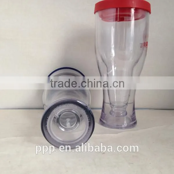 plastic wine cup/ wine measuring cup/plastic drinking cup with no handle