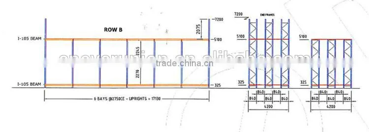 Good quality & competitive price narrow aisle pallet racking