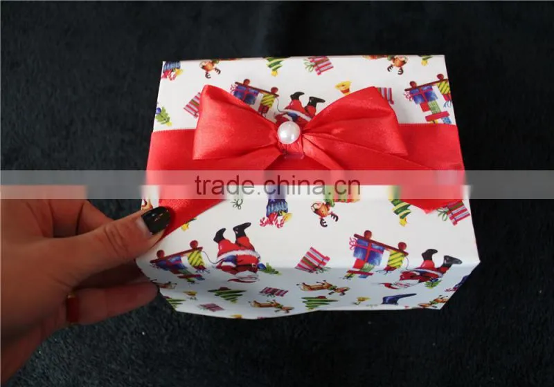 2pcs Plaid dyed Christmas embroidery bell gift towel set in Box