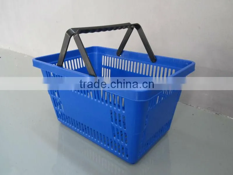 Supermarket Square Style Shopping Baskets RH-BPH21-1 For Supermarket Shopping Basket With Double Handles