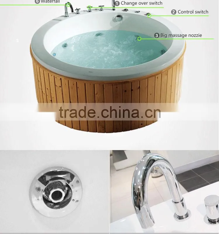 FC- WD 02, round wooden bathtub