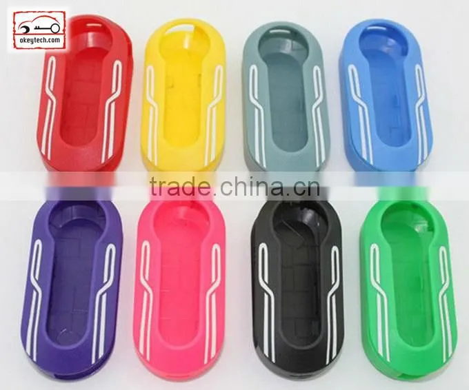 Best price car key Fiat 3 button remote key cover yellow fiat key cover