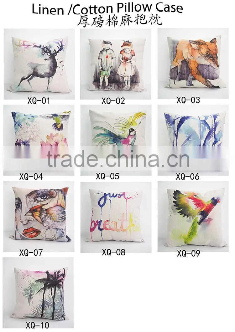 Decor bed throw cushions geometric design custom printed pillow covers