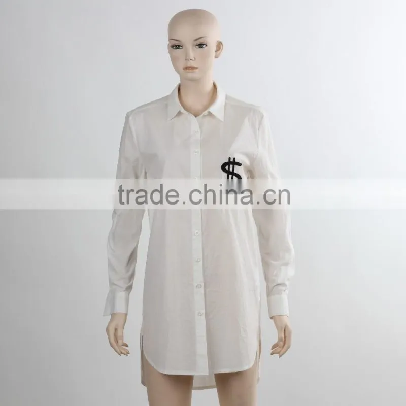 ladies office shirt design uniform shirt with white bow qhirt long sleeve business suit woman shirt