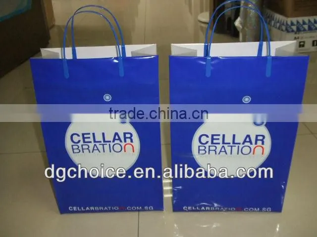 2014 Best package china factory plastic shopping bags with custom logo