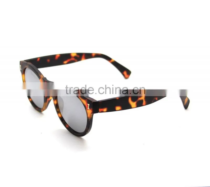 2015 new arrival wholesale Leopard tortoise round sunglasses