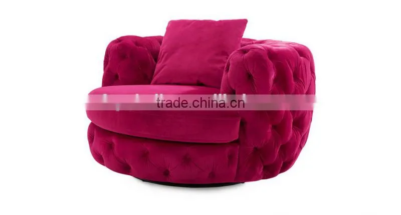 living room furniture upholstered recliner single armrest round sofa for apartment