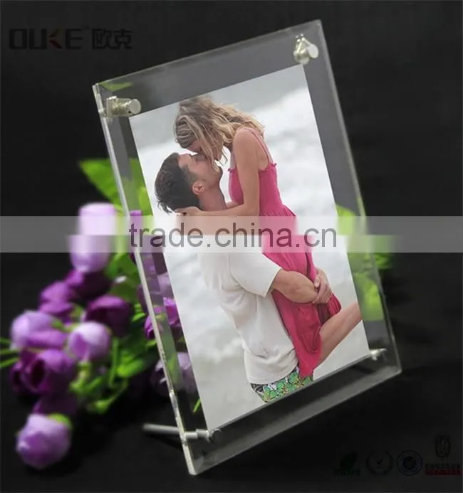 Factory price clear acrylic beautiful girl sex photo frame for desktop