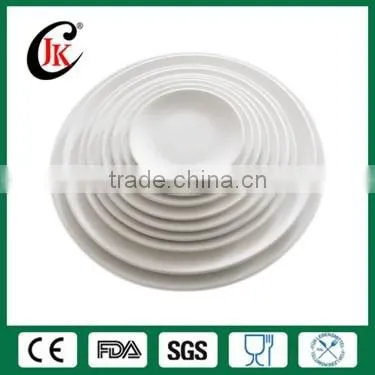 Wholesale customized round porcelain salad plate set, hot sale china white deep ceramic dinner plates for restaurant