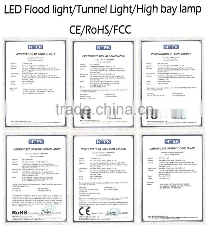 Outdoor 100W LED high bay lamp