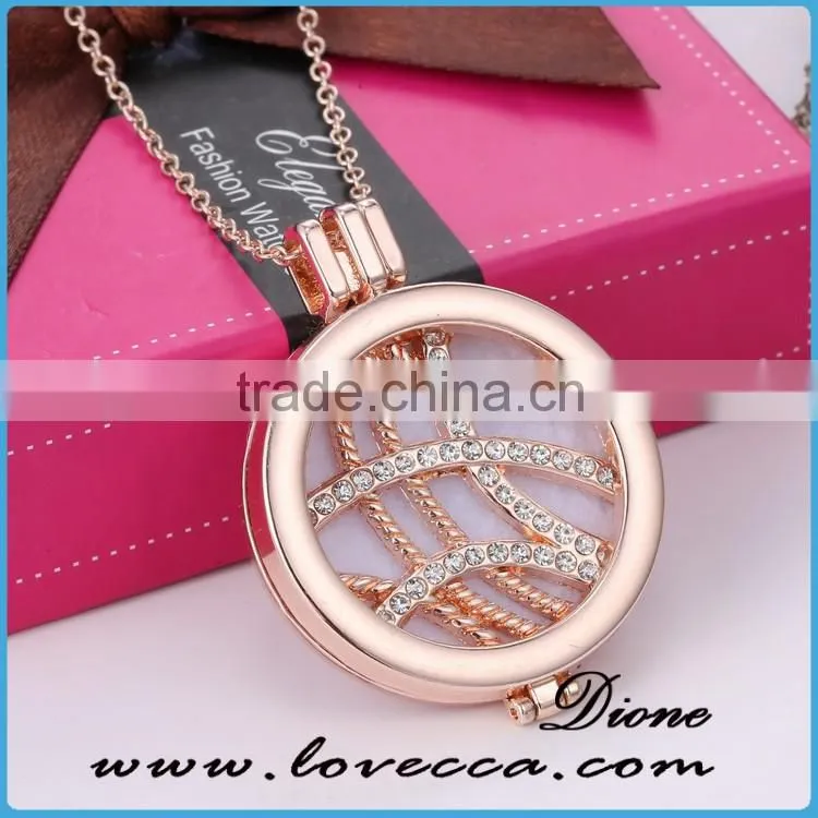 Women's Aromatherapy Diffuser Necklaces,Rose Gold Aroma Necklace