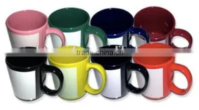 2015 High Quality Sublimation White Plain 11oz Ceramic Inner Color Mug
