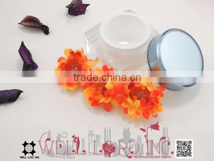 30ml easy carry royal blue cap clear acrylic Jar