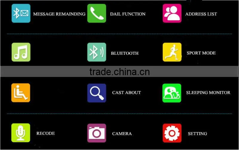 all-in-one bluetooth touch screen camera smart watch and phone