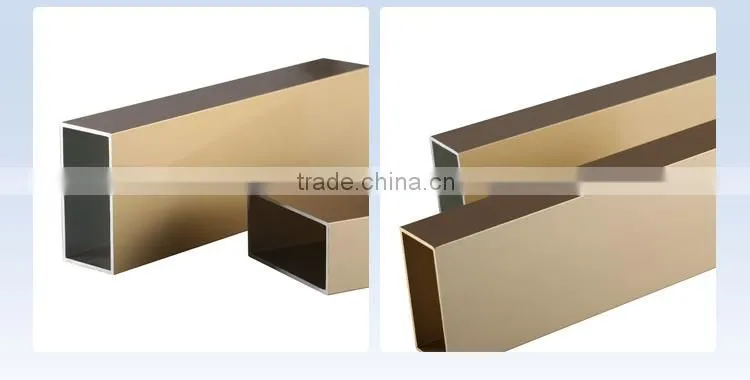 China 6063 furnished aluminum hollow profile with sand blasting and electrophoresis
