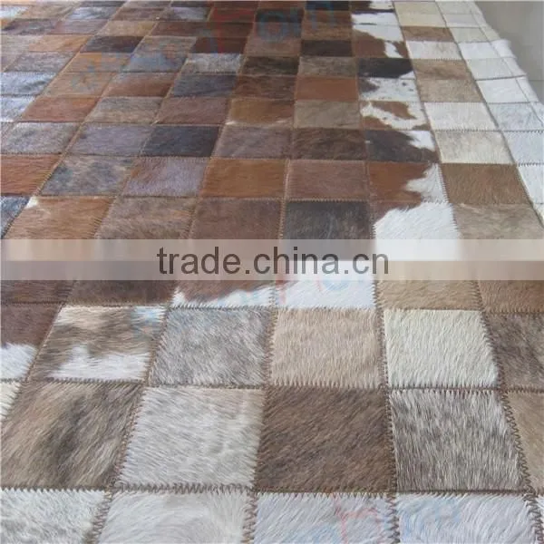 Genuine Cowhide Patchwork Carpet
