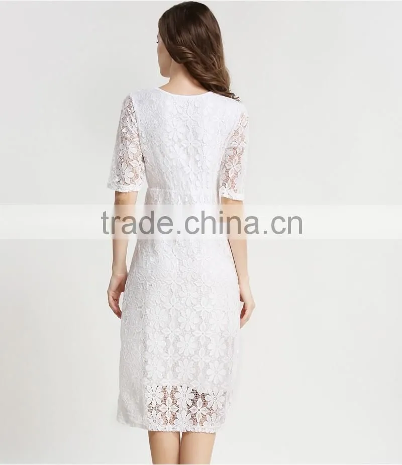 Elegant Lace breastfeeding party dress maternity clothes Fashionable