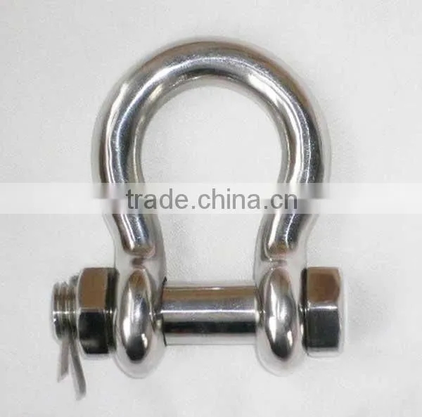 US type drop forged shackle with bolt safty pin shackle
