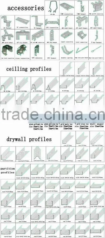 ceiling t bar grid suspension system