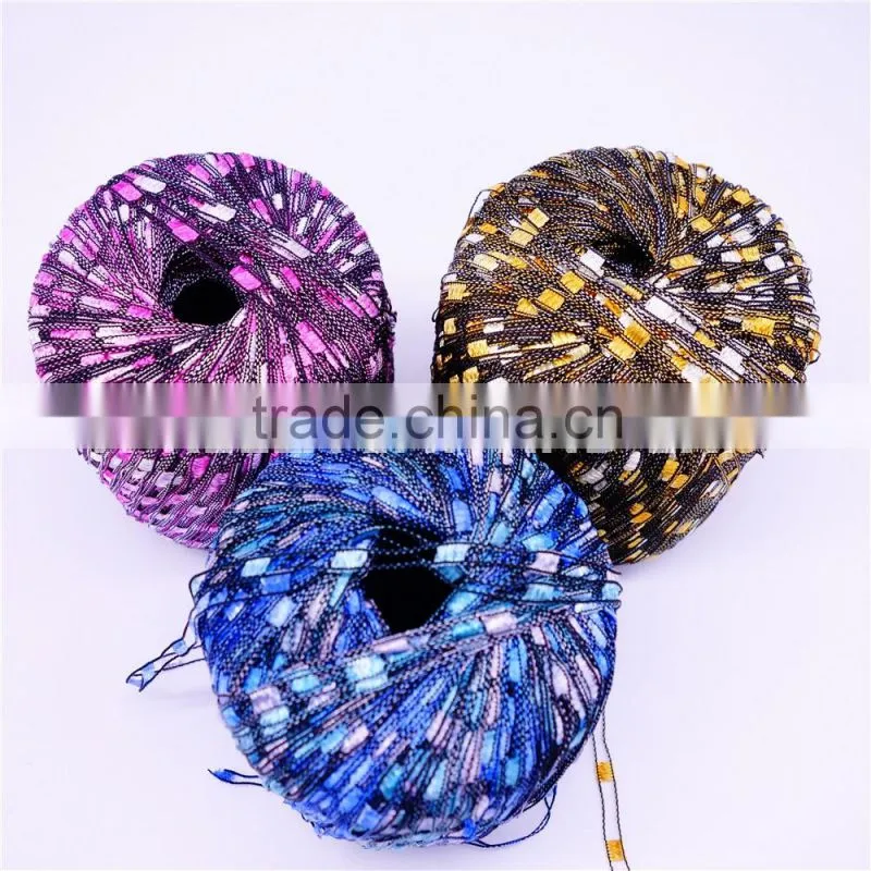 nylon / polyester Material and Hand Knitting Style fancy yarn for knitting scarf fancy yarn yarn hand knitting
