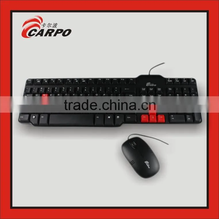 wholesale computer usb wired keyboard and mouse T400 combo