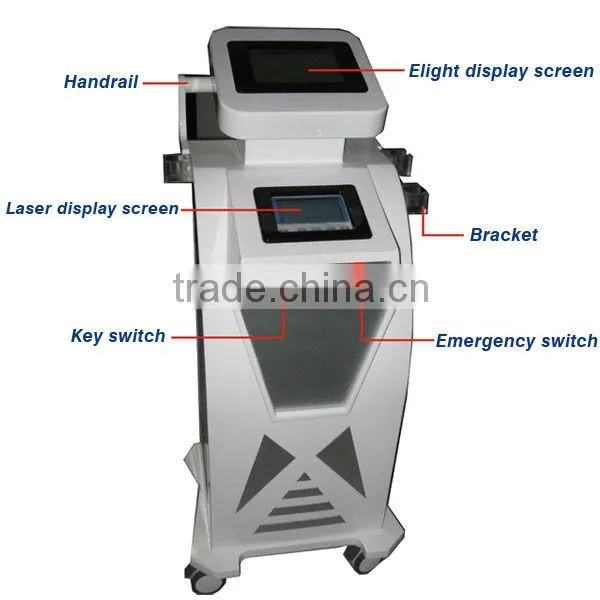 Vertical type ipl+rf nd yag laser tattoo removal machine
