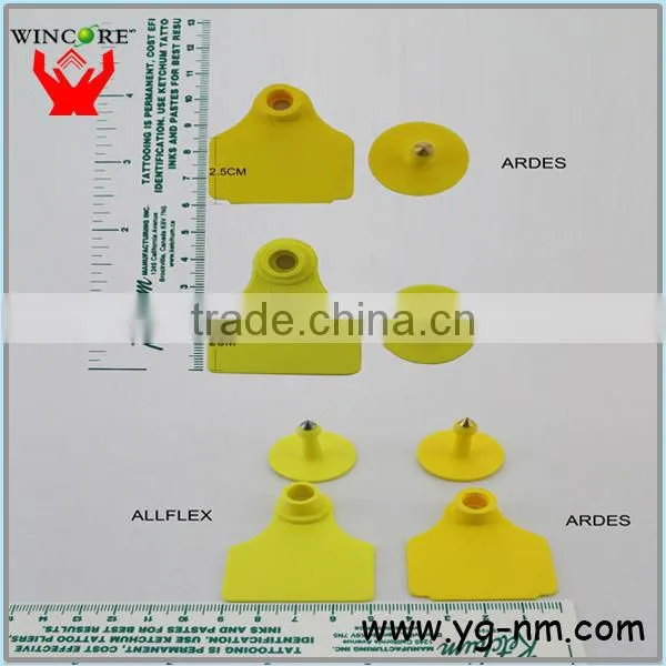 Livestock ARDES polyurethane blank laser ear tags for pig with metal nail