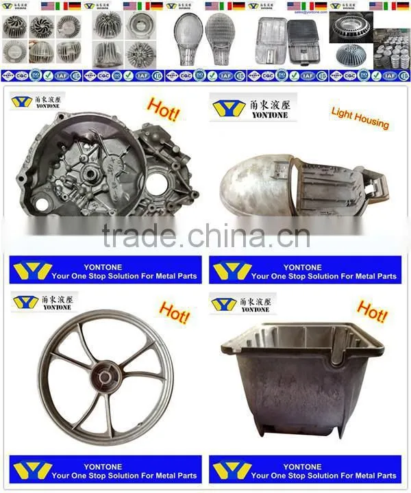 Yontone YT658 24/7 Standby ISO Mill Price Alloy ZL102 AlSi9Cu3 AlSi12Fe A380 A356 ADC12 Aluminum Die Casting Brackets