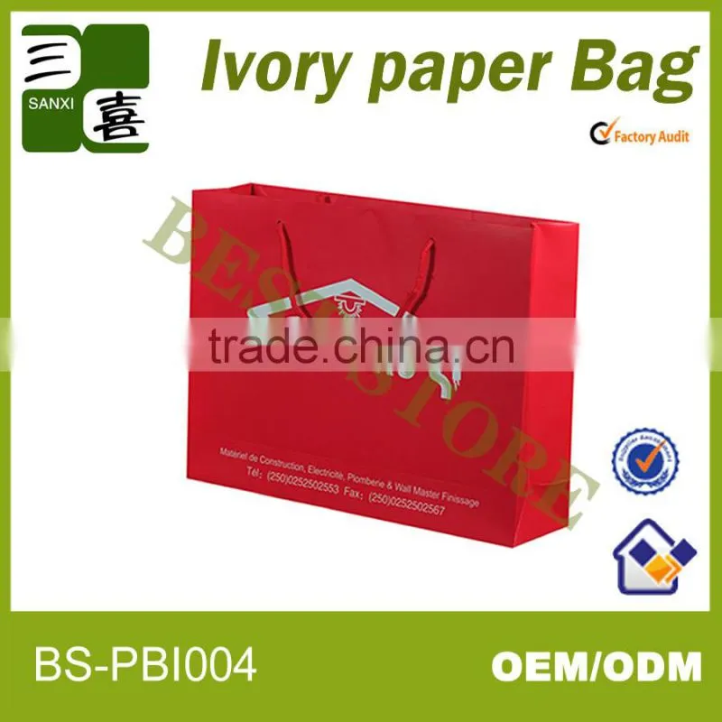2014 newest eco-friendly coated paper shopping bag for shoes and clothes with matt lamination