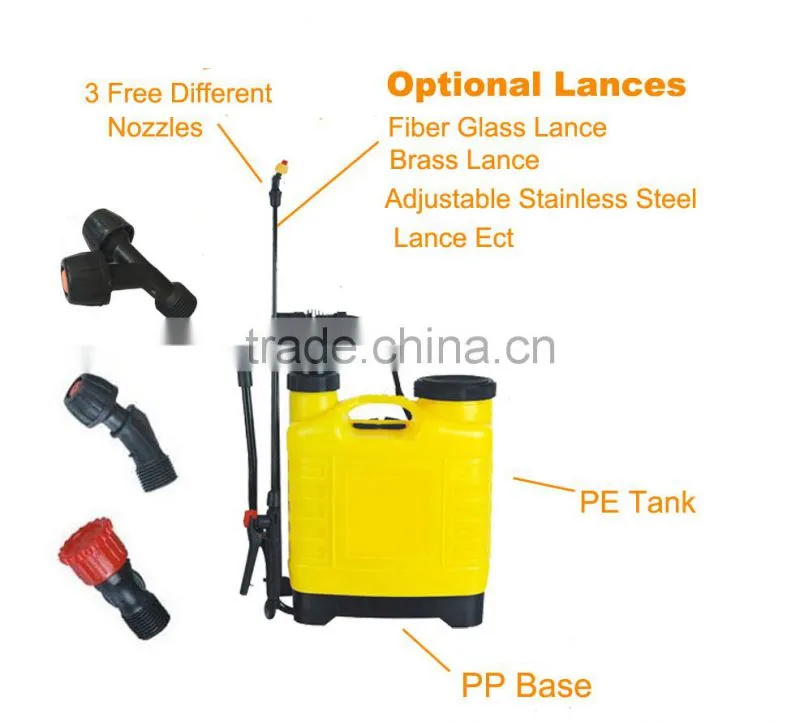 16L PE Knapsack Manual Pesticide Sprayer For Garden