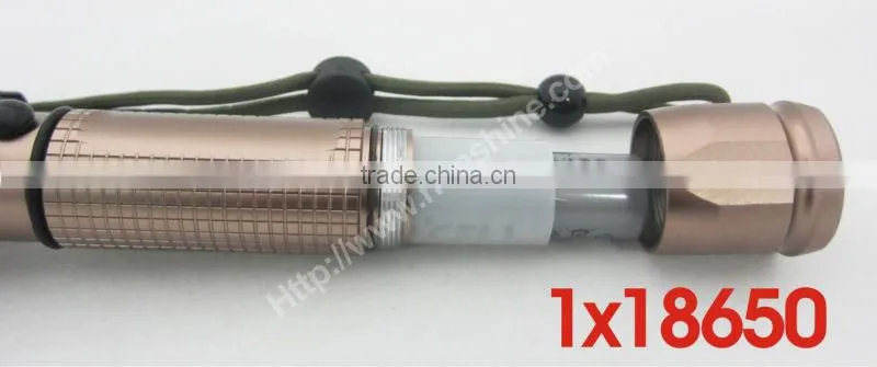 5w green&copper-colored rechargeable led flashlight