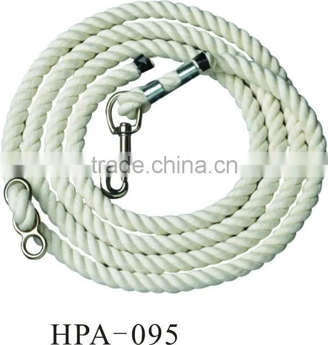 Three stranded nylon rope lead with NP snap
