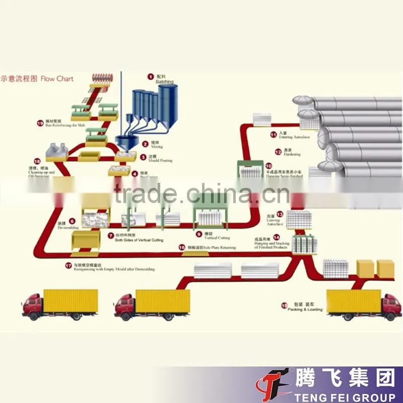Professional production-Henan Teng Fei150,000m3 aac brick