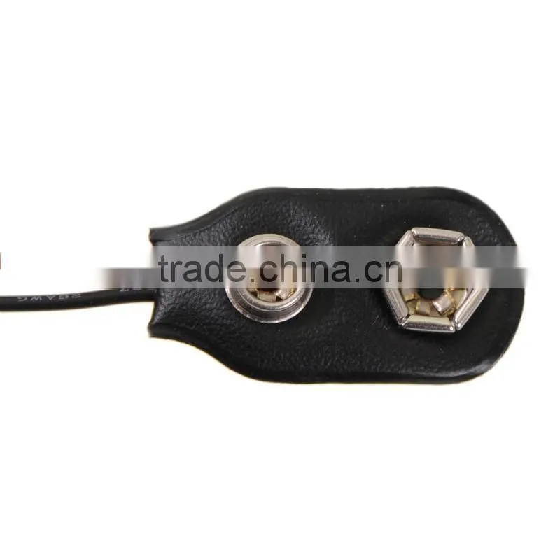 9V Battery Snap-on Connector Clip with Wire Holder Cable Leads Cord