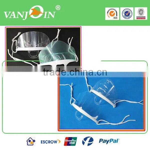Health and Sanitay Face Mouth Plastic Mask Breathing Mouth Spit Guard Service Mask Transparent Best for Food Processing Cooking
