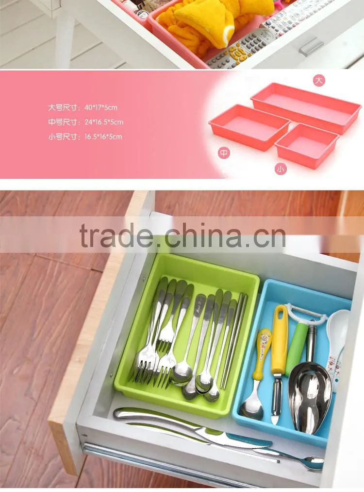 Pure Color desktop storage case Office Home Drawer Organizer-Pink M size