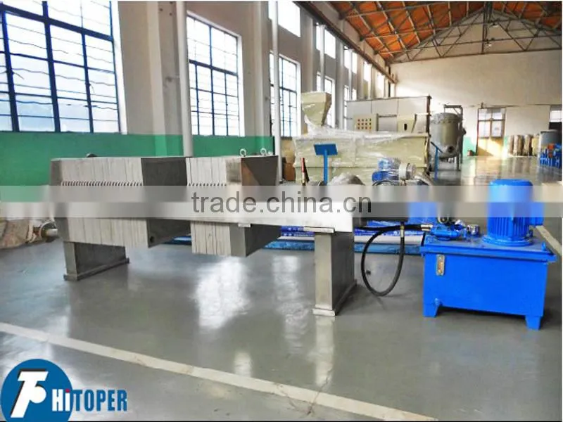 sludge drying process, recessed chamber filter press, once opened automatic filter press