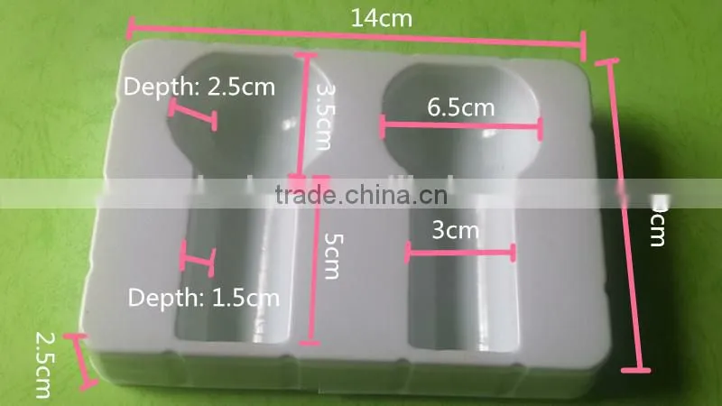 2 compartment Hardware packing plastic tray liner