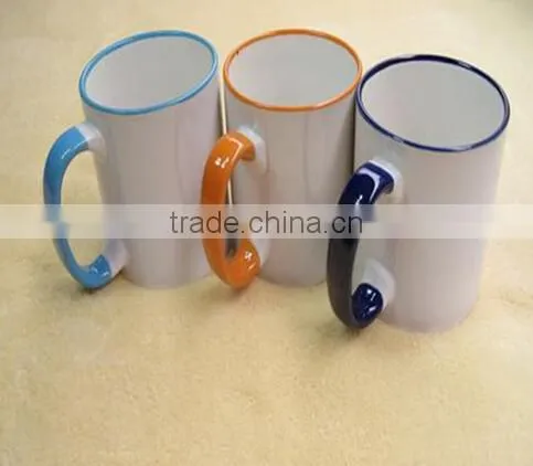 Haonai hot sale 11oz high quality Grade A white mugs coated sublimation mug for wholesale low price