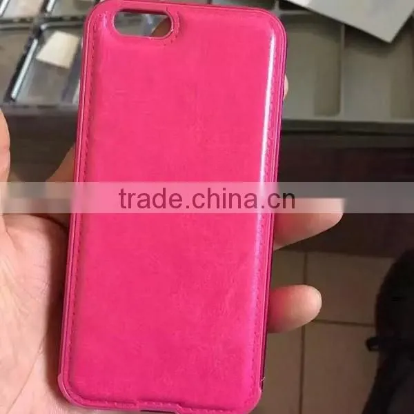 Good Design Metal Frame PU Leather Phone Case For Iphone6, Metal Frame Case PU leather Back Phone Case For Iphone6