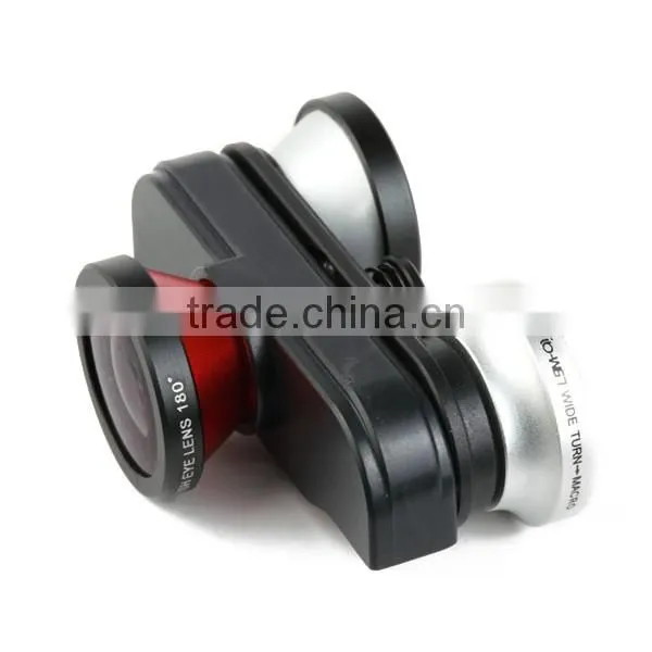 Wholesale Camera Lens 4 IN 1 Wide Angle, Universal clip selfie cam mobile phone lens, wide lens for all smartphone
