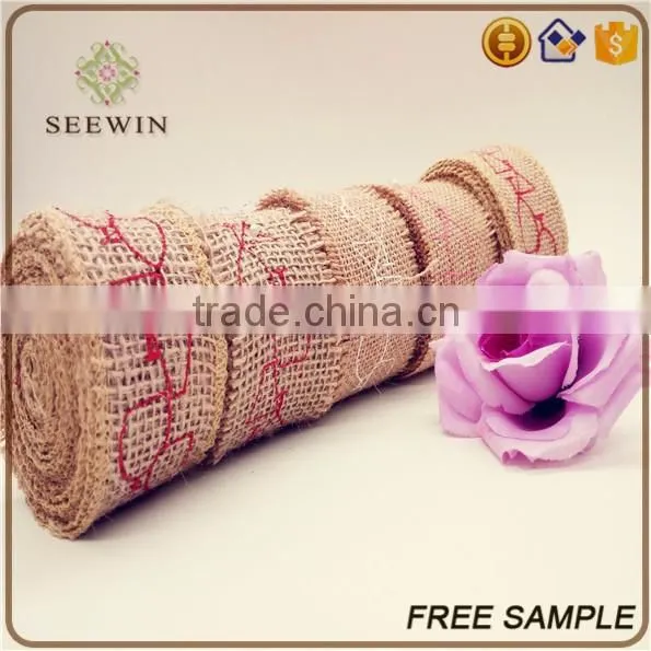 high quality burlap wholesale fabric ribbon for deco