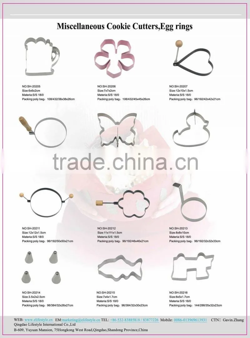 2pcs Set 430 Stainless Steel Cookie Cutter, White Kitchenware