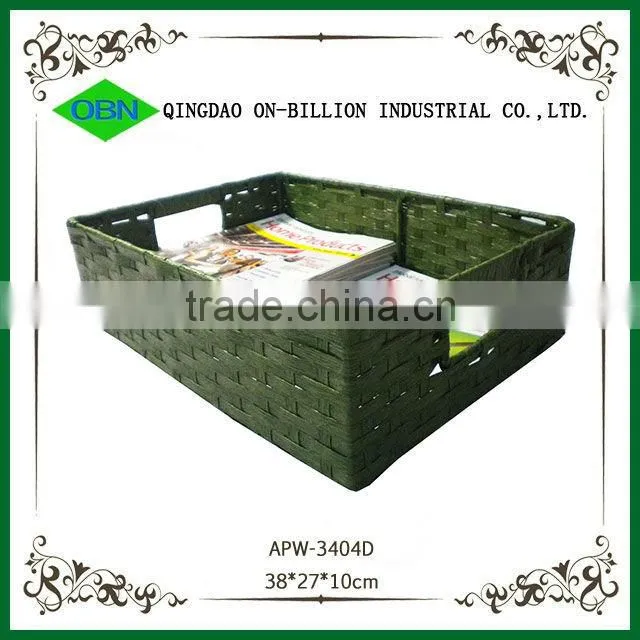 2014 New design large paper rope container storage vintage basket