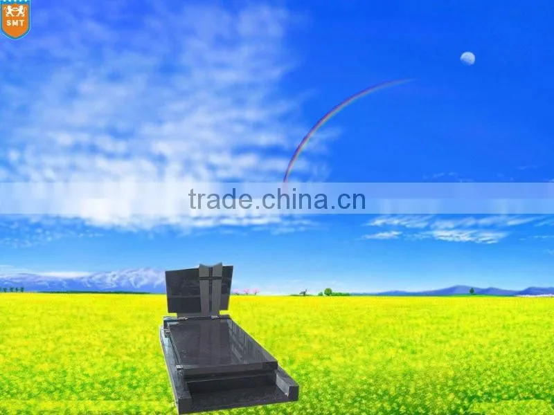 Chinese Red Granite Tombstone & Monument