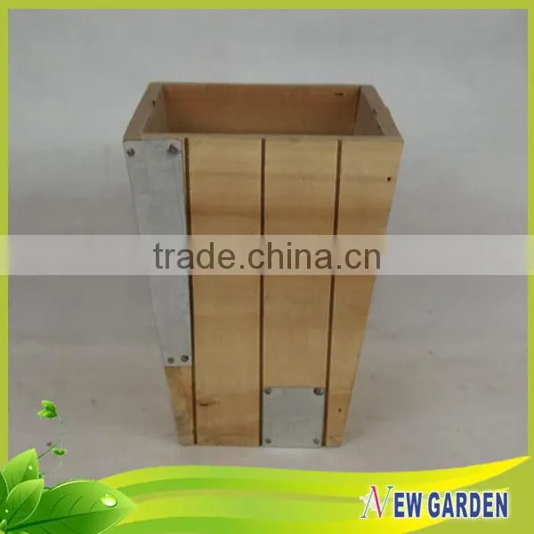 Handicraft Attractive Price Outdoor Garden Tall Square Wooden Vases