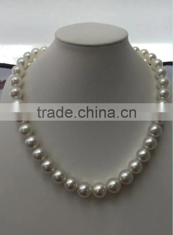 12-13mm white South Sea Pearl with 14K Gold clasp necklace