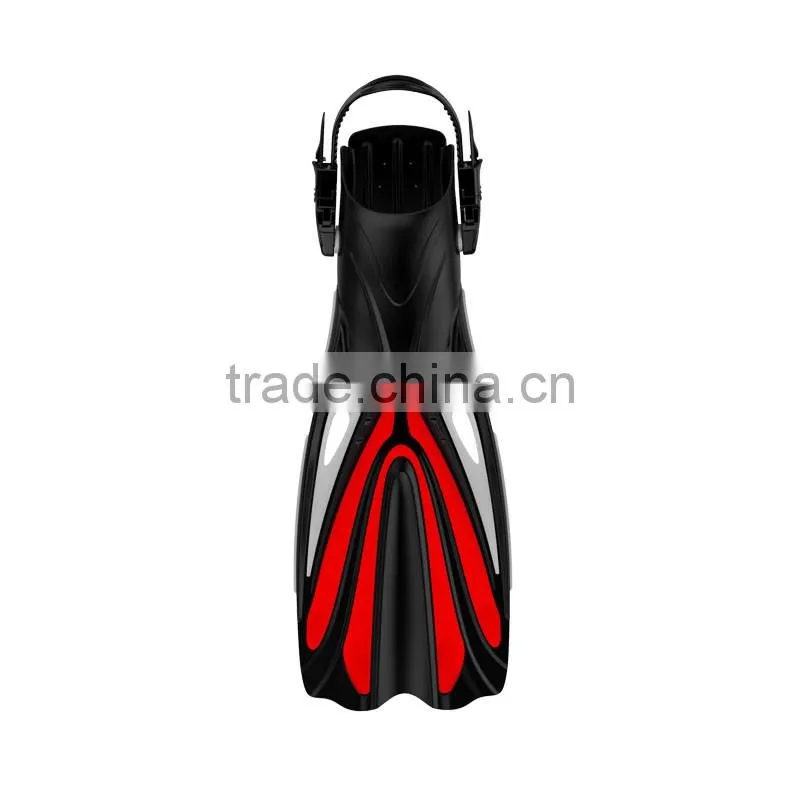 Scuba-diving fin with adjust strap for deeper waters