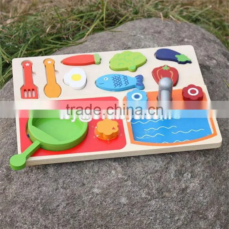 New design preschool play food wooden toy kitchen accessories for kids W10B187