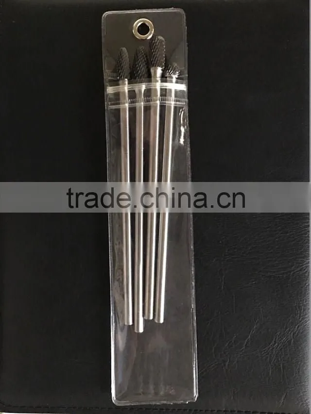 4PC Long Shank Carbide Rotary Burr With Vinyl Pouch
